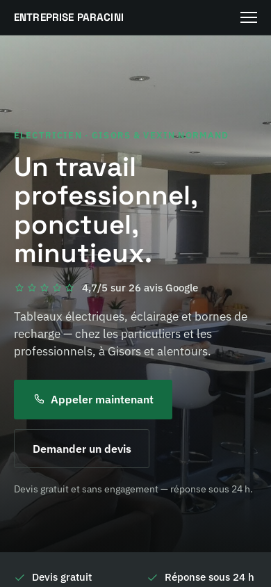 ENTREPRISE PARACINI sarl- Electricité générale